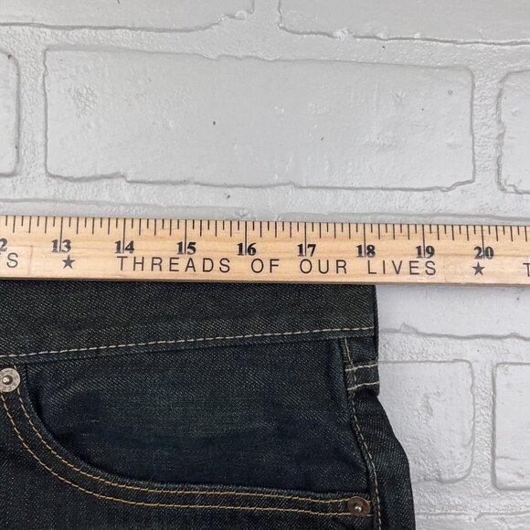 Levis‎ 505 Men Jeans 36Wx30L Dark Blue Straight Leg Denim Cotton PC9-00505-0550 - Picture 9 of 14